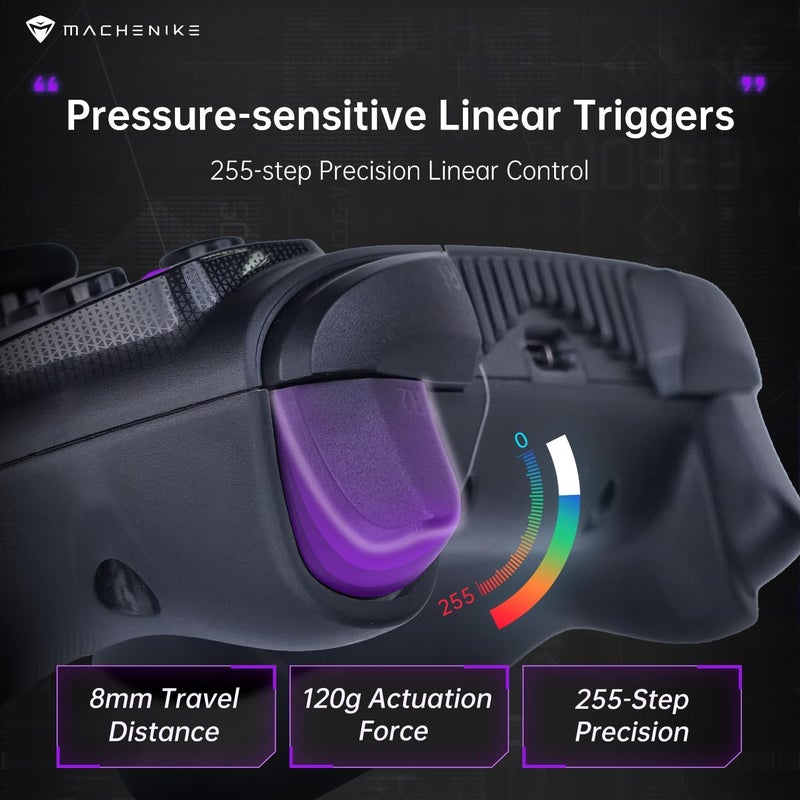 MACHENIKE G3S Wireless Gaming Controller for Windows PC,Switch,Android,LED Backlight Dual Vibration Motors, Dual Connection Modes,Plug and Play PC Controller [video game] - Image 5